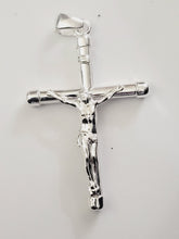 Load image into Gallery viewer, Crucifix Cross Pendant Real Solid 925 Sterling Silver for Men women Italy Jargod