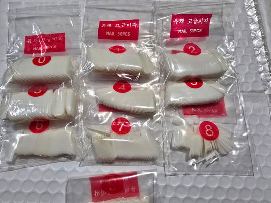 Long Oval Full Cover Nails Artificial False Nail Tips Color White 500Pcs Jargod