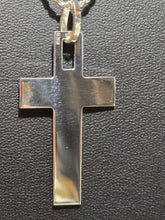 Load image into Gallery viewer, Flat Cross pendant 925 Sterling Solid Silver for Men Women Made in Italy JARGOD