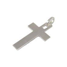 Load image into Gallery viewer, Flat Cross pendant 925 Sterling Solid Silver for Men Women Italy JARGOD