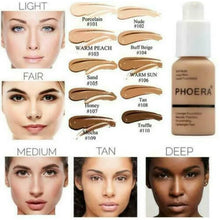 Load image into Gallery viewer, Phoera Foundation Makeup Full Coverage Liquid Base Brighten Long Lasting