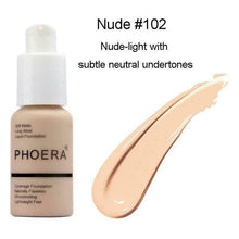 Load image into Gallery viewer, Twin Pack Phoera Foundation Makeup Full Coverage Liquid Base Brighten Long Lasting Twin Pack