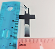 Load image into Gallery viewer, Flat Cross pendant 925 Sterling Solid Silver for Men Women Italy JARGOD