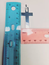 Load image into Gallery viewer, Flat Cross pendant 925 Sterling Solid Silver for Men Women Italy JARGOD