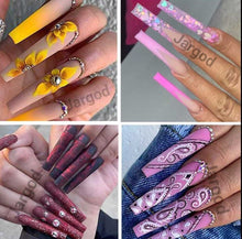 Load image into Gallery viewer, Jargod 500Pcs XXL C Curve Half Cover French Artificial False Nail Tips