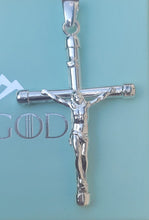 Load image into Gallery viewer, Crucifix Cross Pendant Real Solid 925 Sterling Silver for Men women Italy Jargod