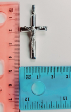Load image into Gallery viewer, Crucifix Cross Pendant Real Solid 925 Sterling Silver for Men women Italy Jargod