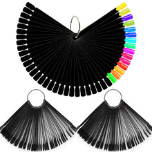 Load image into Gallery viewer, 50 PCS Nail Polish Display Practice Tips False Nail Art Tools French Style CHOOSE Color Natural Clear Black Jargod