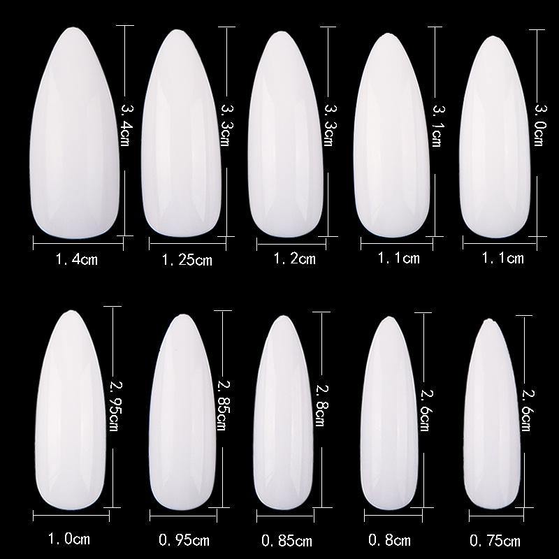 Long Almond Full Cover Nails -jargod