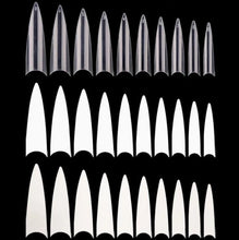 Load image into Gallery viewer, Long Stiletto French False Fake Nail Tips Artificial Fingernail Tips-JARGOD