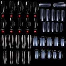 Load image into Gallery viewer, 100Pc Long Ballerina/Long Coffin/Long Almond/Long Oval/Full Cover Square False Nail Tips Fake Nails False Nails Artificial Nails Tips Press on nails in Bag Jargod