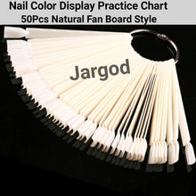 Load image into Gallery viewer, 50 PCS Nail Polish Display Practice Tips False Nail Art Tools French Style CHOOSE Color Natural Clear Black Jargod