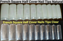Load image into Gallery viewer, 100pc Flat French /Half Cover / Taper french / Medium French Fake False Nail tips in Bag  Jargod