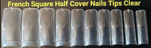Load image into Gallery viewer, 100pc Flat French /Half Cover / Taper french / Medium French Fake False Nail tips in Bag  Jargod