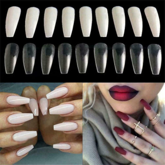 100pc Long Coffin Ballet Full Cover Fake Nails False Nail Tips Artificial Nails Tips Press on nails Jargod