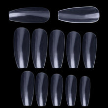 Load image into Gallery viewer, 100Pc Long Ballerina/Long Coffin/Long Almond/Long Oval/Full Cover Square False Nail Tips Fake Nails False Nails Artificial Nails Tips in Bag Jargod