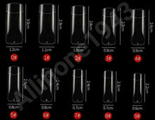 Load image into Gallery viewer, 100pc Flat French /Half Cover / Taper french / Medium French Fake False Nail tips in Bag  Jargod