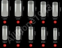 Load image into Gallery viewer, 100pc Flat French /Half Cover / Taper french / Medium French Fake False Nail tips in Bag  Jargod