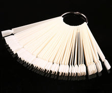 Load image into Gallery viewer, 50 PCS Nail Polish Display Practice Tips False Nail Art Tools French Style CHOOSE Color Natural Clear Black Jargod