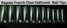 Load image into Gallery viewer, 100pc Flat French /Half Cover / Taper french / Medium French Fake False Nail tips in Bag  Jargod