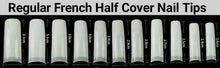 Load image into Gallery viewer, 100pc Flat French /Half Cover / Taper french / Medium French Fake False Nail tips in Bag  Jargod