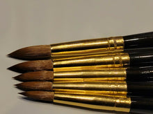 Load image into Gallery viewer, 100% Pure Kolinsky Brush Acrylic Powder Manicure Pedicure Round Nail Brush Nail Art Brush for Acrylic Powder CHOOSE Size 2/4/6/8/10 Jargod