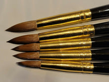 Load image into Gallery viewer, 100% Pure Kolinsky Brush Acrylic Powder Manicure Pedicure Round Nail Brush Nail Art Brush for Acrylic Powder CHOOSE Size 2/4/6/8/10 Jargod