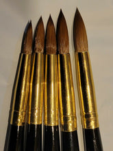 Load image into Gallery viewer, 100% Pure Kolinsky Brush Acrylic Powder Manicure Pedicure Round Nail Brush Nail Art Brush for Acrylic Powder CHOOSE Size 2/4/6/8/10 Jargod