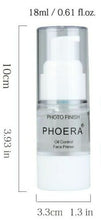 Load image into Gallery viewer, Phoera Face Primer 18ml Full Size Base Liquid Natural All Matte Foundation Pores Invisible Oil-control