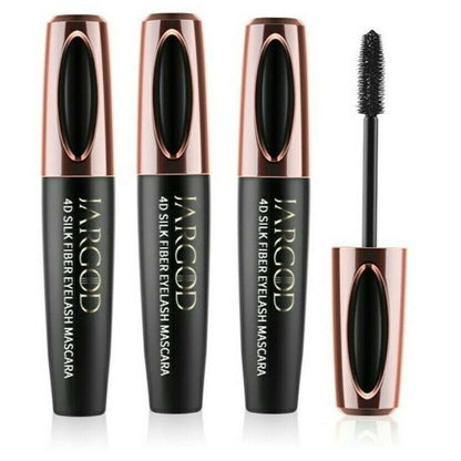 3 Pack Mascara 4D Silk Black Mascara Volumizing, Long-Lasting & Smudge-Proof Lash Extension Makeup for Thick, Full Eyelashes Jargod