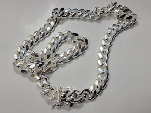 Real Solid 925 Sterling Silver Miami Cuban Chain Necklace Box Lock Clasp 10.5mm Italy Jargod