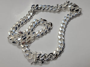 Real Solid 925 Sterling Silver Miami Cuban Chain Necklace Box Lock Clasp 9mm Italy Jargod