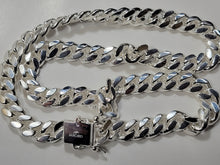 Load image into Gallery viewer, Real Solid 925 Sterling Silver Miami Cuban Chain Necklace Box Lock Clasp 9mm Italy Jargod
