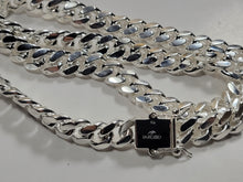 Load image into Gallery viewer, Real Solid 925 Sterling Silver Miami Cuban Chain Necklace Box Lock Clasp 9mm Italy Jargod
