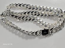 Load image into Gallery viewer, Real Solid 925 Sterling Silver Miami Cuban Chain Necklace Box Lock Clasp 10.5mm Italy Jargod
