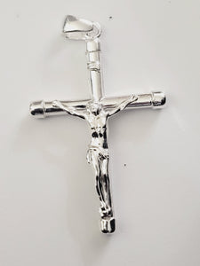 Crucifix Cross Pendant Real Solid 925 Sterling Silver for Men women Italy Jargod