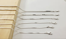 Load image into Gallery viewer, 925 Sterling Silver Box Chain Diamond Cut Chain Necklace 15Gauge/0.8mm Italy Jargod
