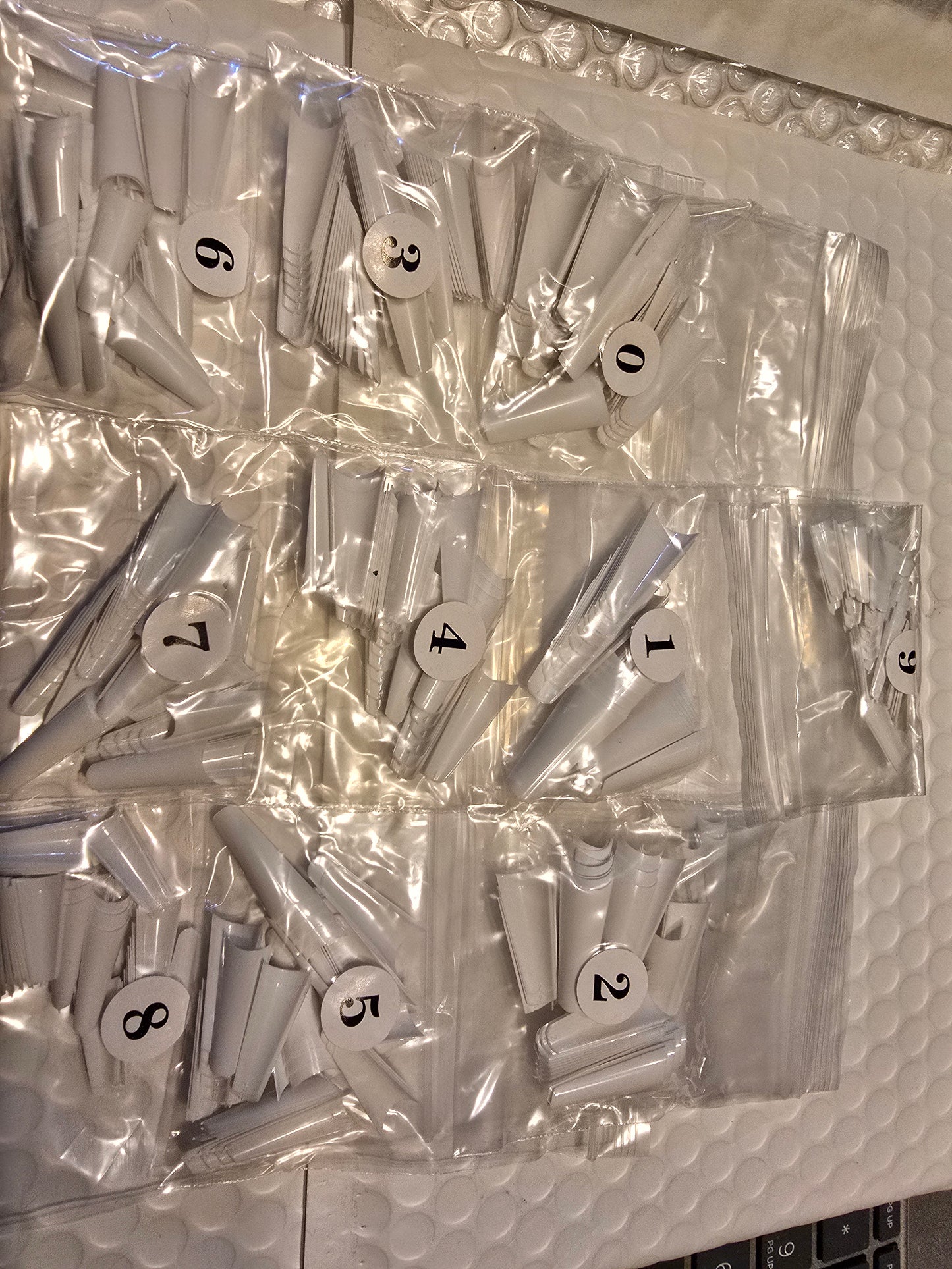 Flat French Half cover Nail tips 500 Pcs in a Bag by Jargod