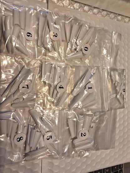 Flat French Half cover Nail tips 500 Pcs in a Bag by Jargod