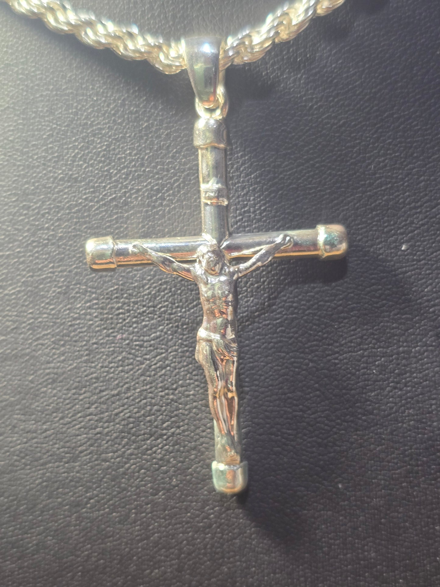 JARGOD Real Solid 925 Sterling Silver Crucifix Cross Pendant (Large) — Made in Italy, Men Women