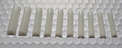 XXL C Curve  / Waterpipe / Half Tube Half Cover French Artificial False Nail Tips 100Pc in Bag CHOOSE Clear/ Natural Jargod