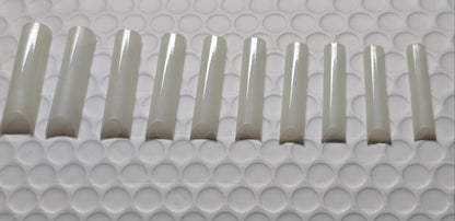 XXL C Curve  / Waterpipe / Half Tube Half Cover French Artificial False Nail Tips 100Pc in Bag CHOOSE Clear/ Natural Jargod