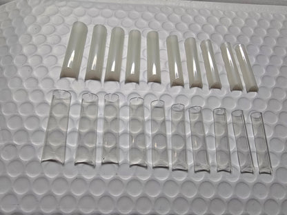 XXL C Curve  / Waterpipe / Half Tube Half Cover French Artificial False Nail Tips 100Pc in Bag CHOOSE Clear/ Natural Jargod