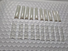 Load image into Gallery viewer, XXL C Curve  / Waterpipe / Half Tube Half Cover French Artificial False Nail Tips 100Pc in Bag CHOOSE Clear/ Natural Jargod

