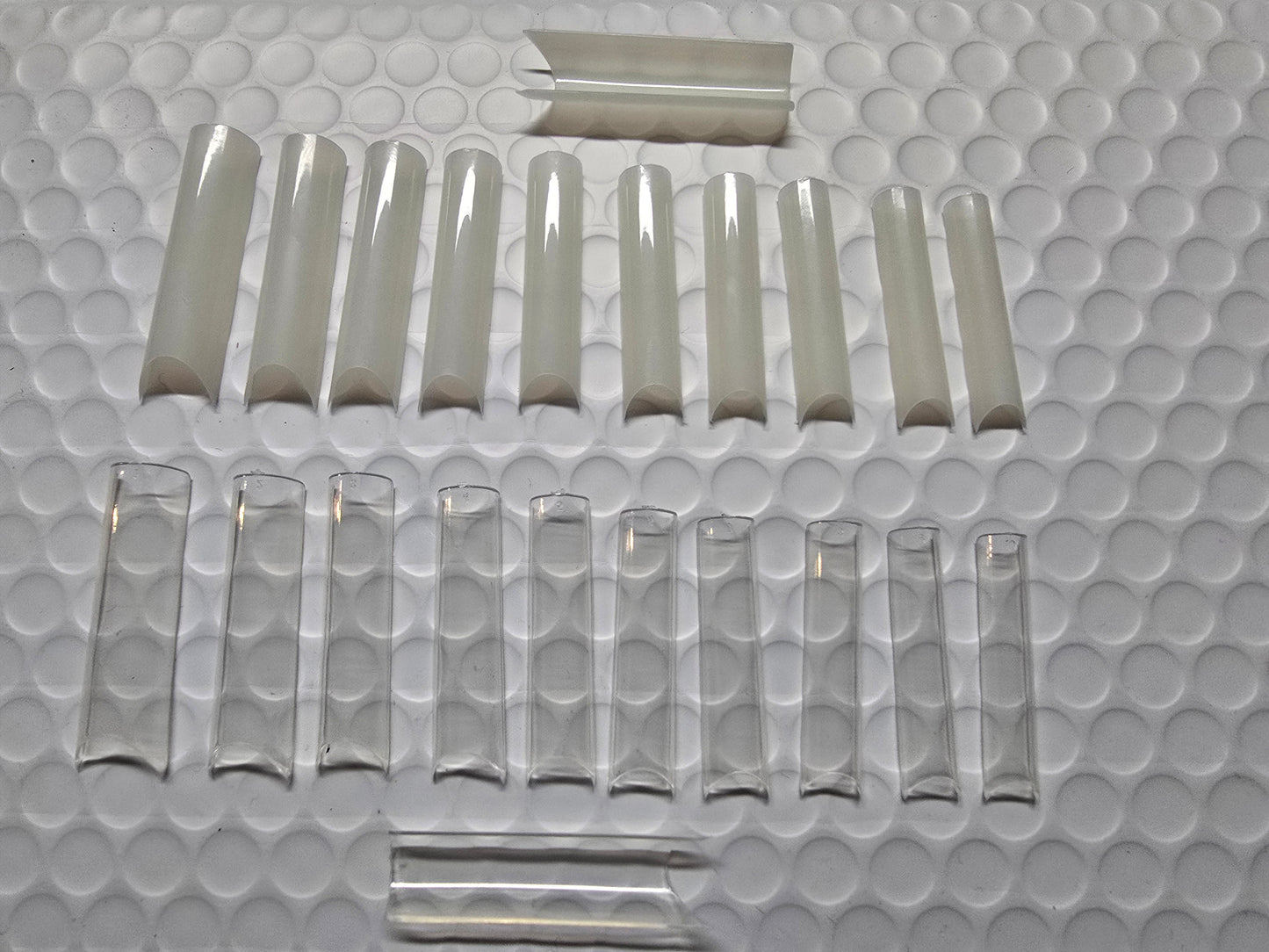 XXL C Curve  / Waterpipe / Half Tube Half Cover French Artificial False Nail Tips 100Pc in Bag CHOOSE Clear/ Natural Jargod