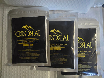 3 Pack Hair Building Fibers Refill Bag 50grams/1.76oz Each Refill Bag by Jargod