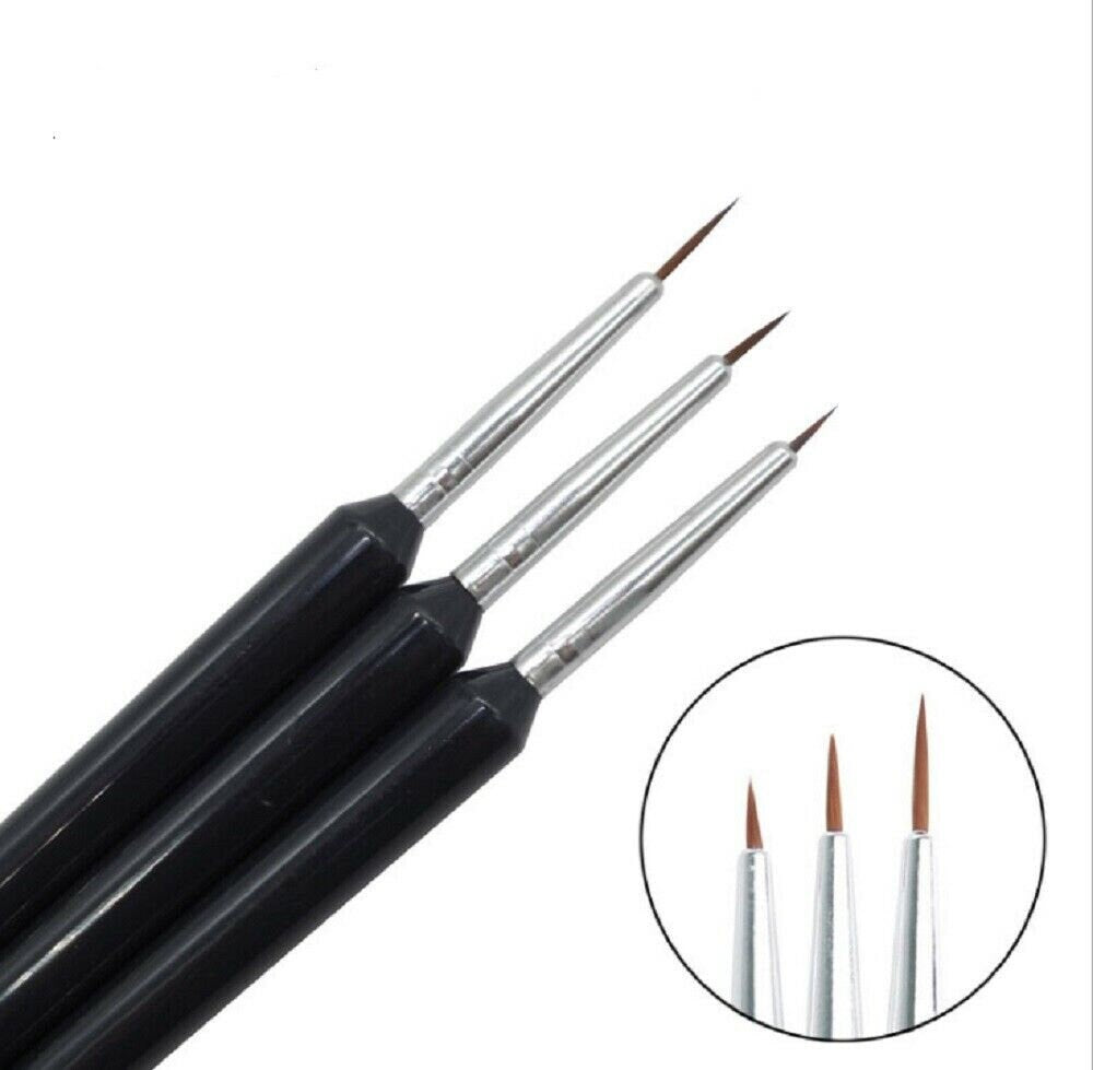 3PCS Nail Art Pen Liner UV Gel Liner Polish Brush Tool Set Jargod