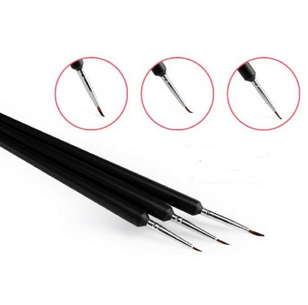 3PCS Nail Art Pen Liner UV Gel Liner Polish Brush Tool Set Jargod