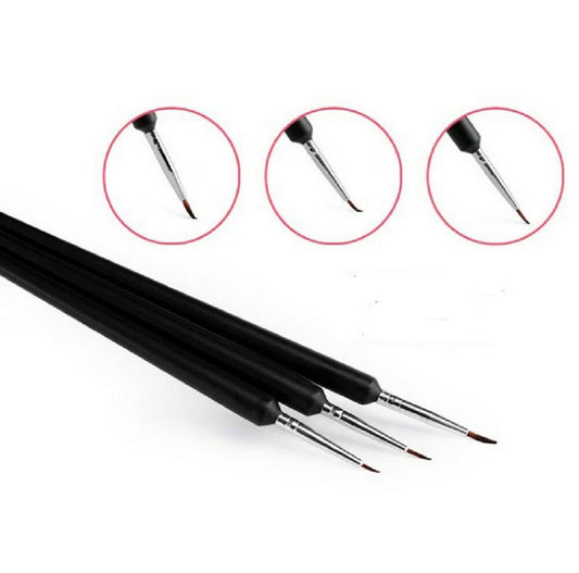 3PCS Nail Art Pen Liner UV Gel Liner Polish Brush Tool Set Jargod