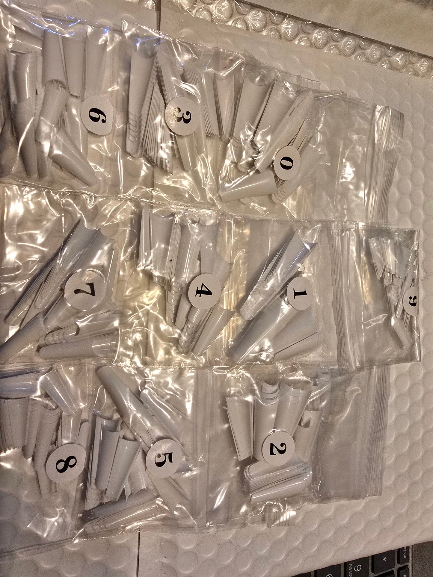 Flat French Half cover Nail tips 500 Pcs in a Bag by Jargod